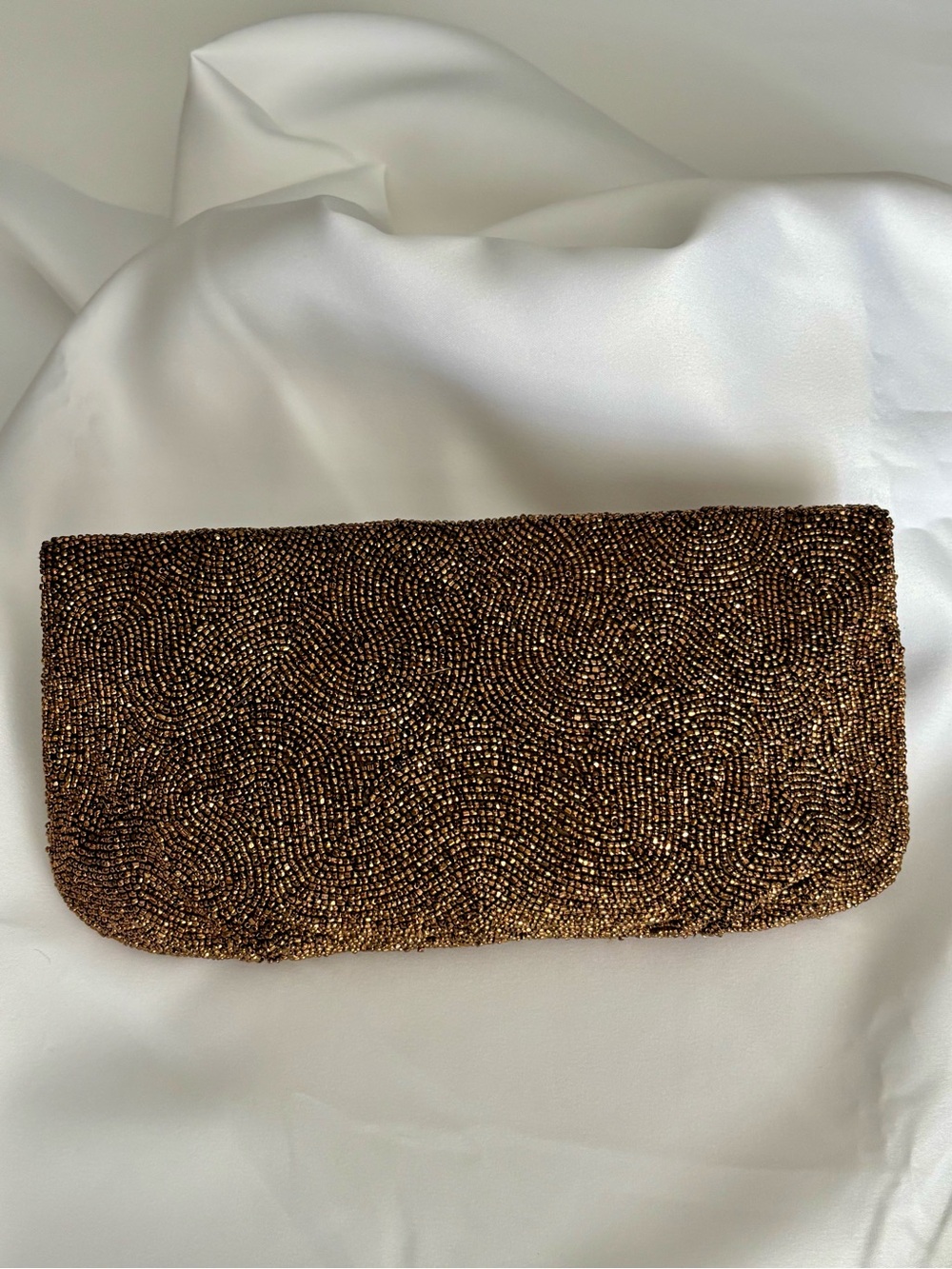 Vintage Walborg Bronze Beaded Evening Clutch Purse Made in Japan - Picture 3 of 10